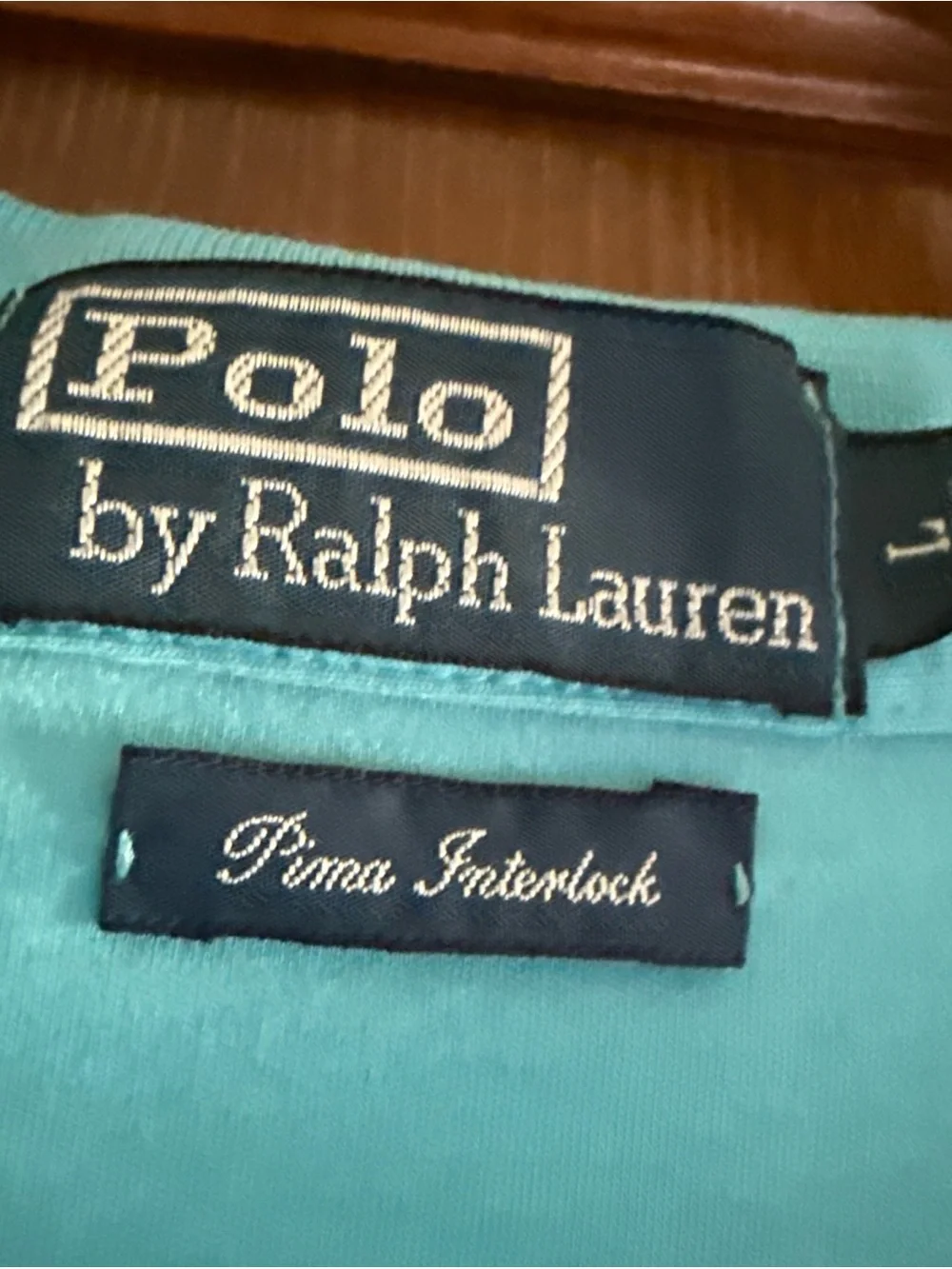 Polo Ralph Lauren Men’s Turquoise Blue Polo Shirt Large Pima Cotton